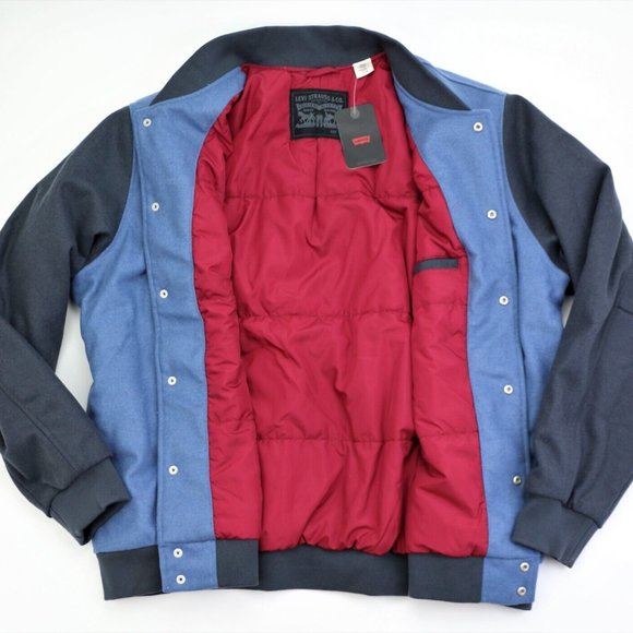 New Levi's Varsity Bomber Jacket Men's Size XL - Picture 11 of 16